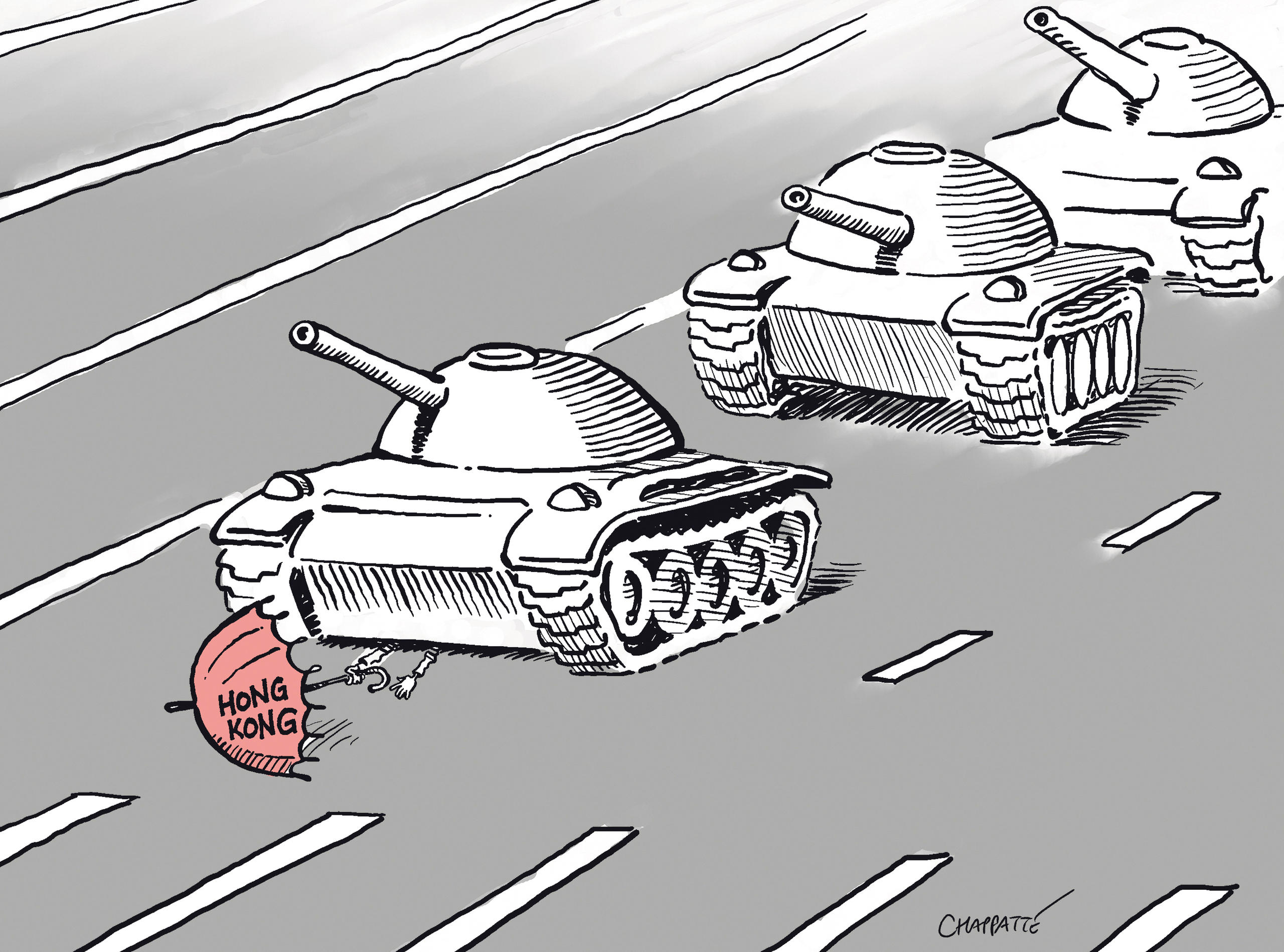 Panzer überollen Menschen