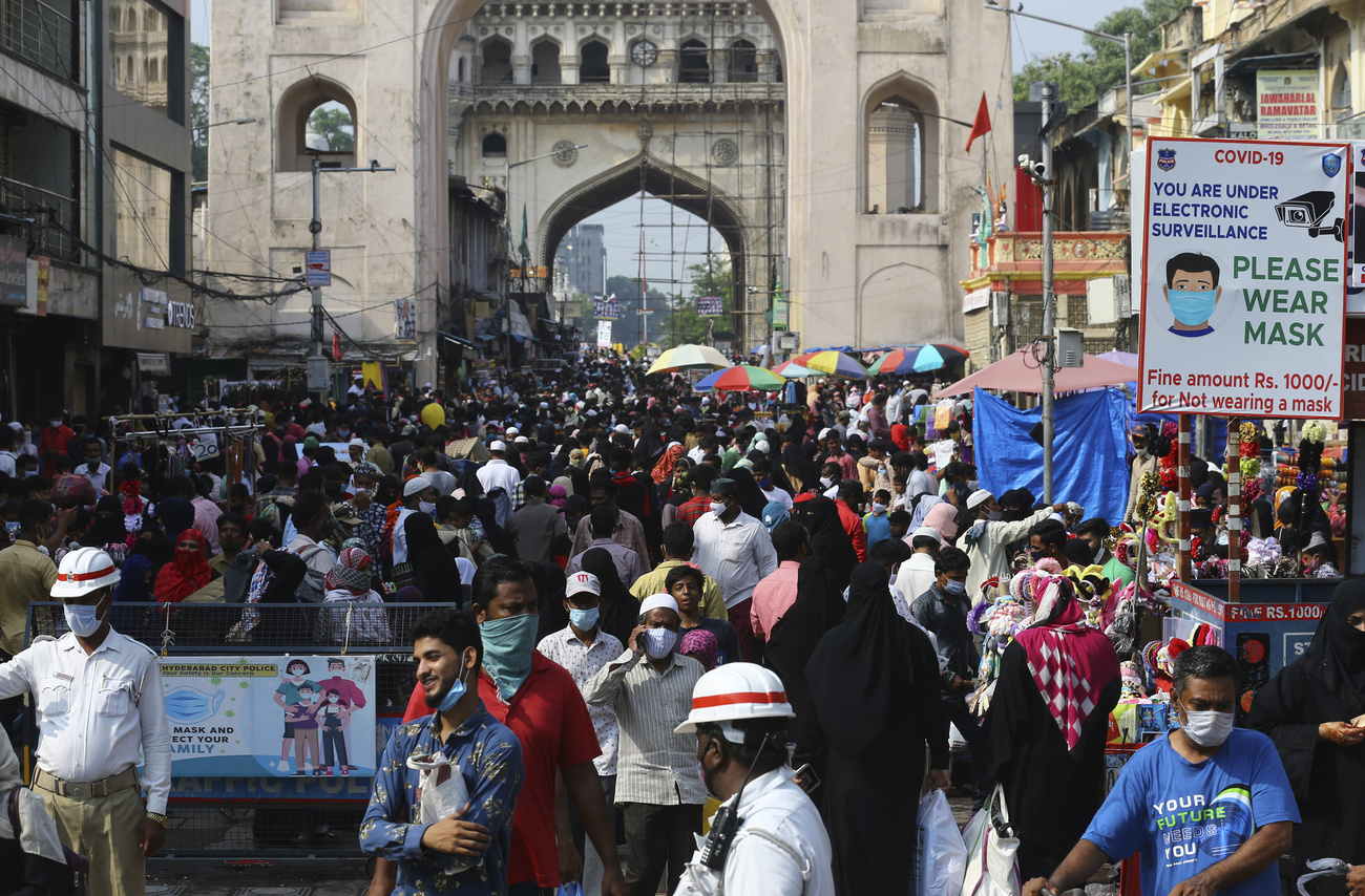 Marché à Hyderabad (inde)