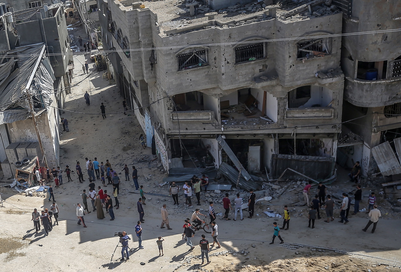 Destroyed buildings in Gaza