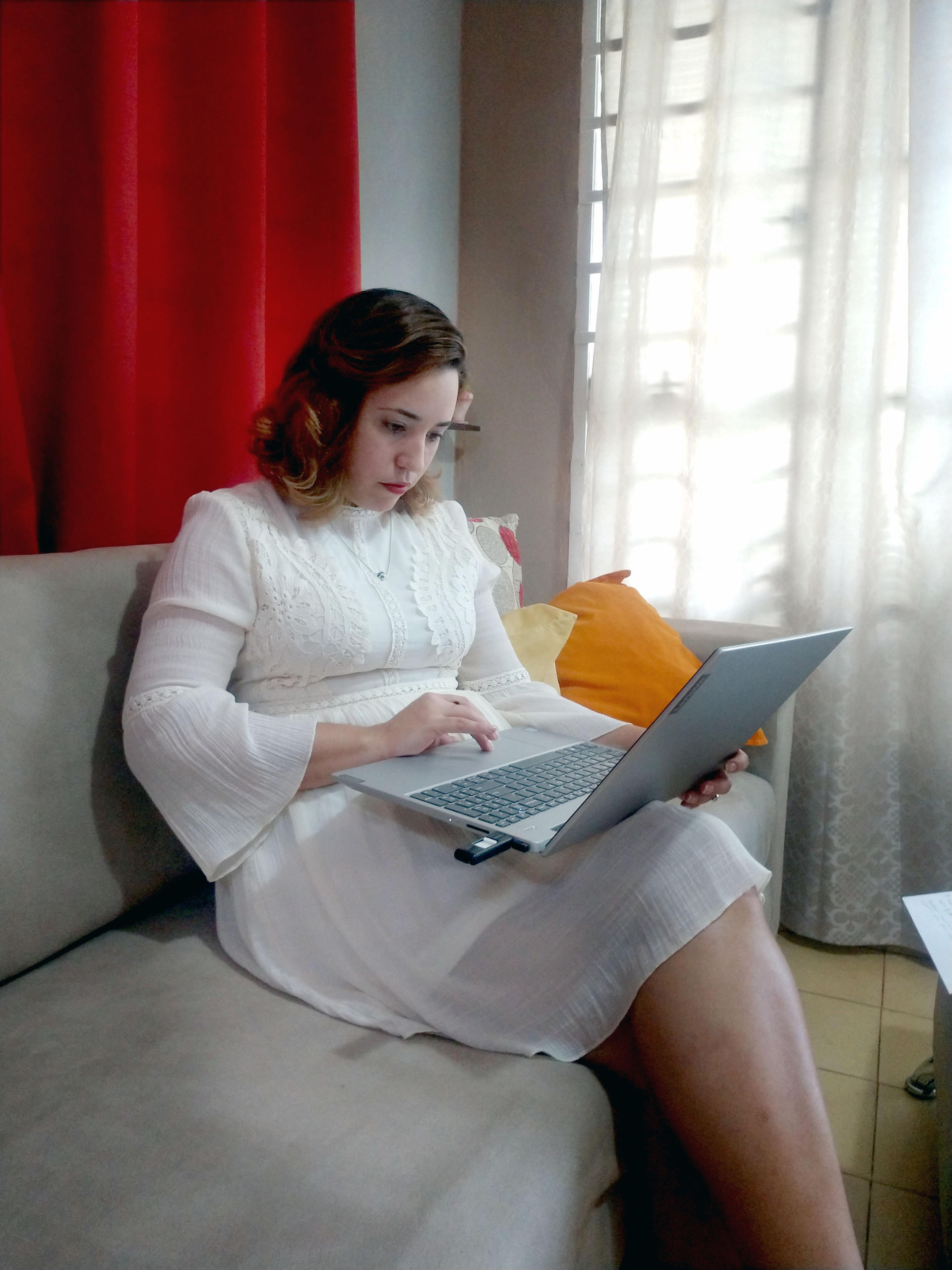 Journalist at work