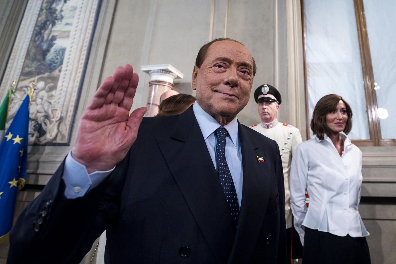 Ritratto di Silvio Berlusconi.