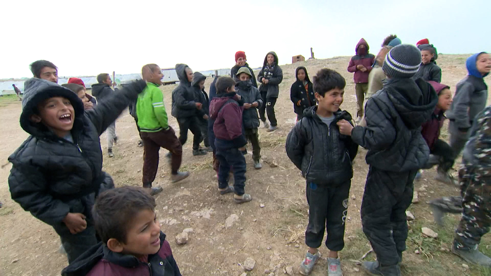 boys in Syrian camp