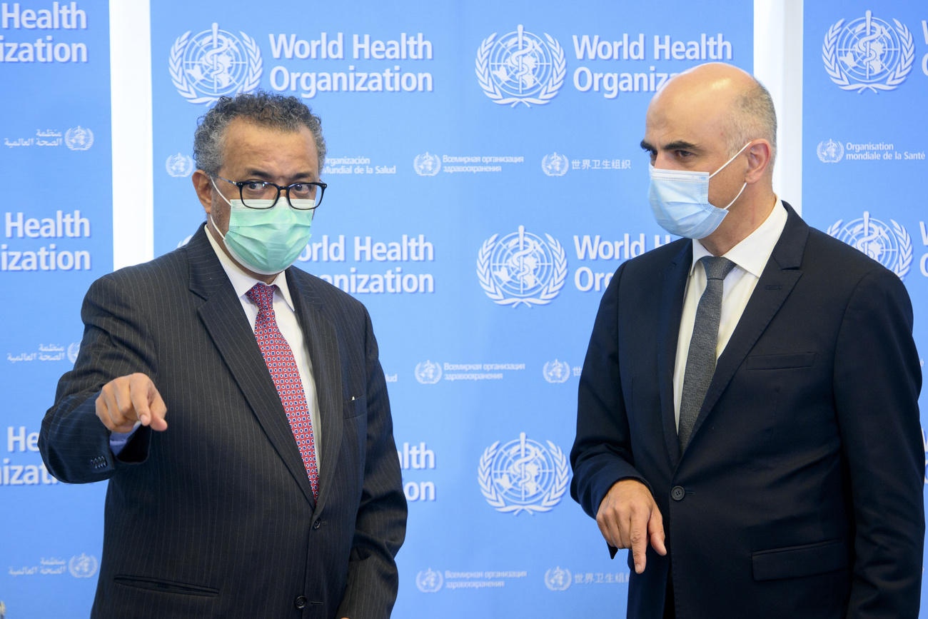 Tedros Adhanom Ghebreyesus e Alain Berset.