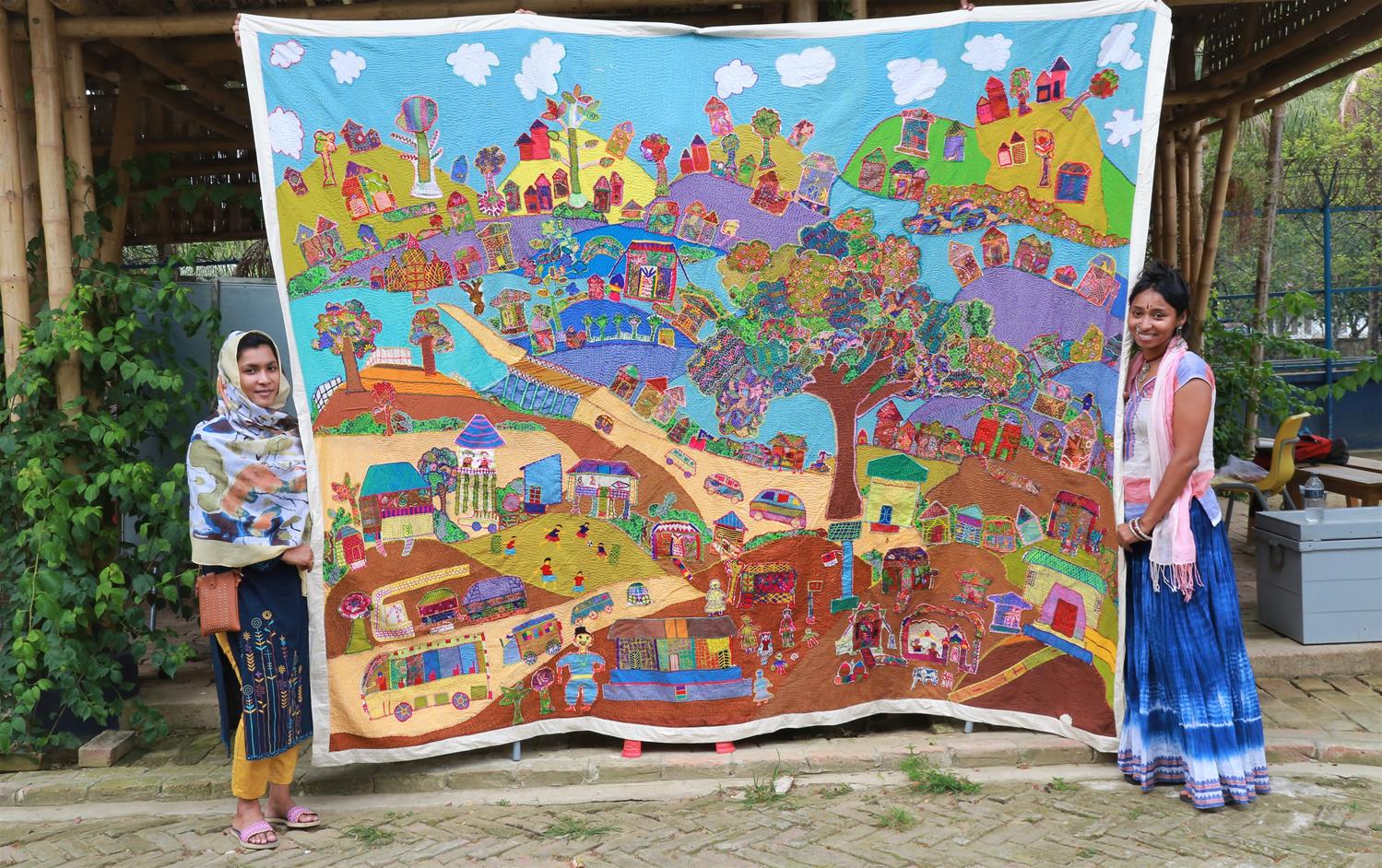 embroided blanket