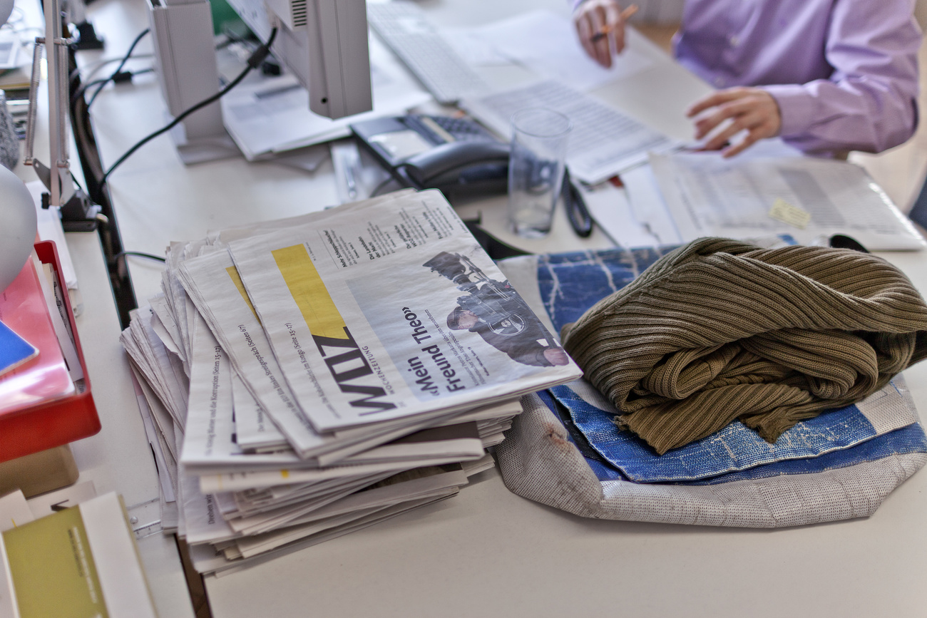 newspaper pile