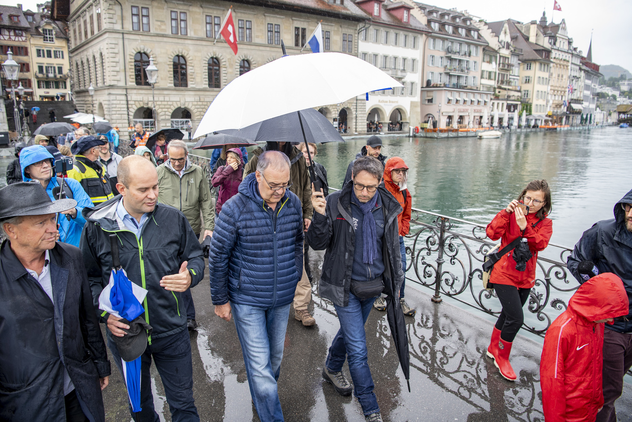 Il presidente Guy Parmelin a Lucerna.