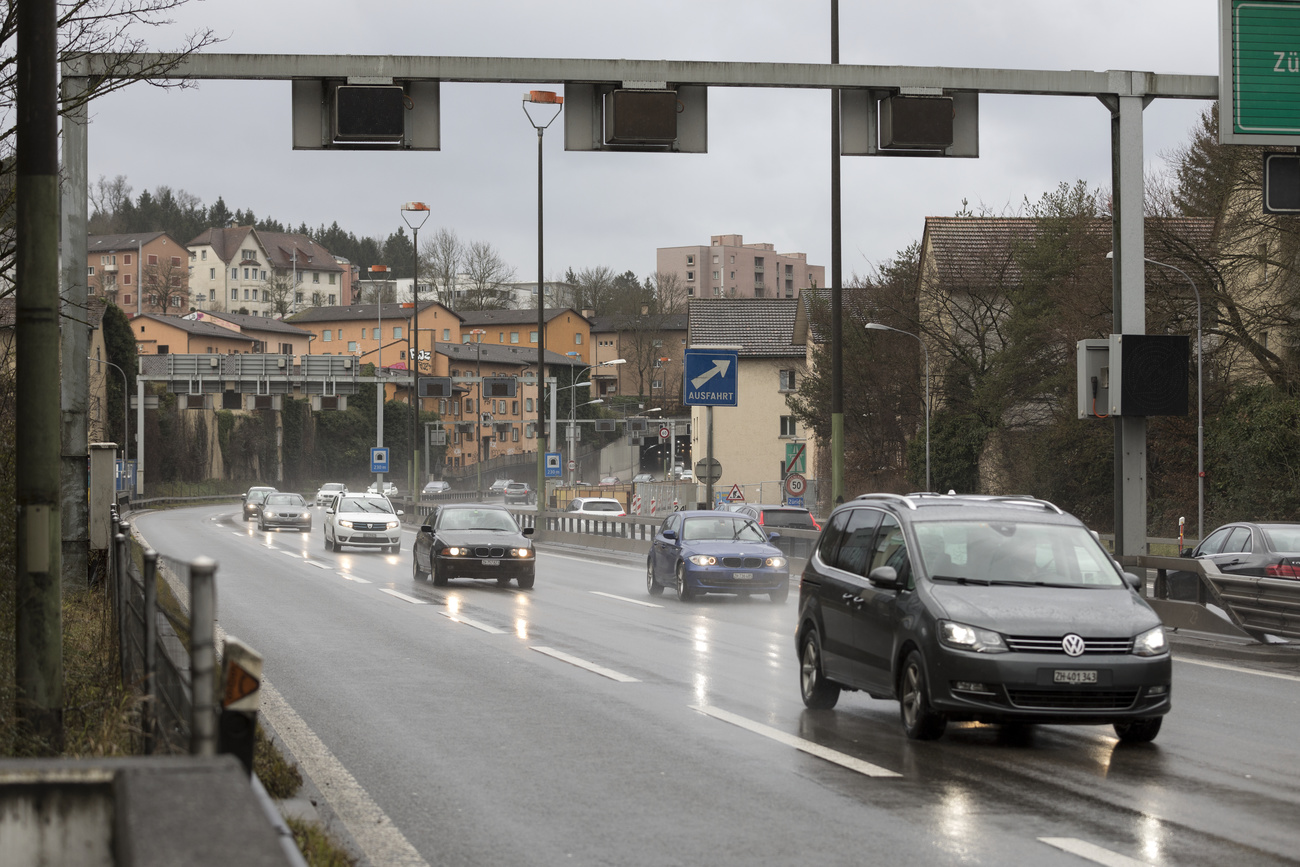 Cars driving on street in Zurich