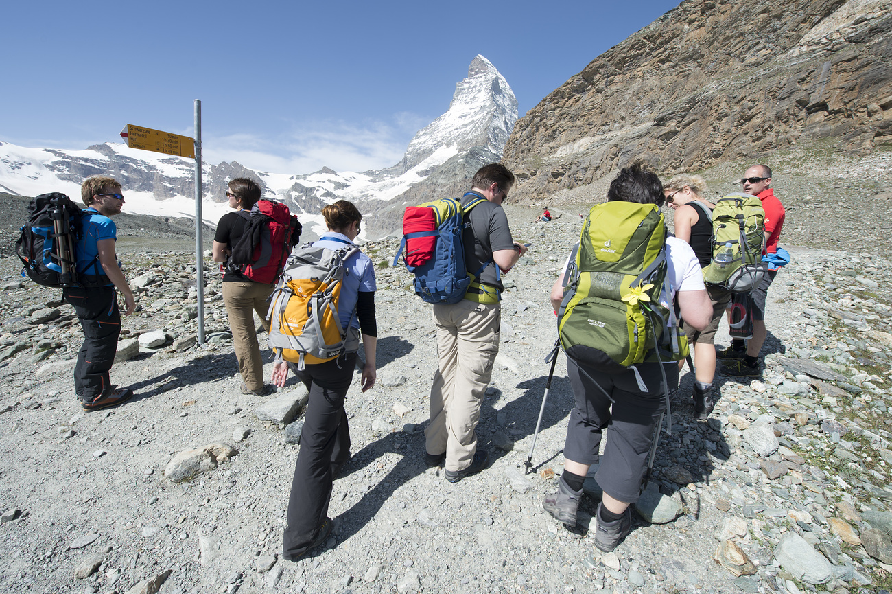 Hikers near Zermatt