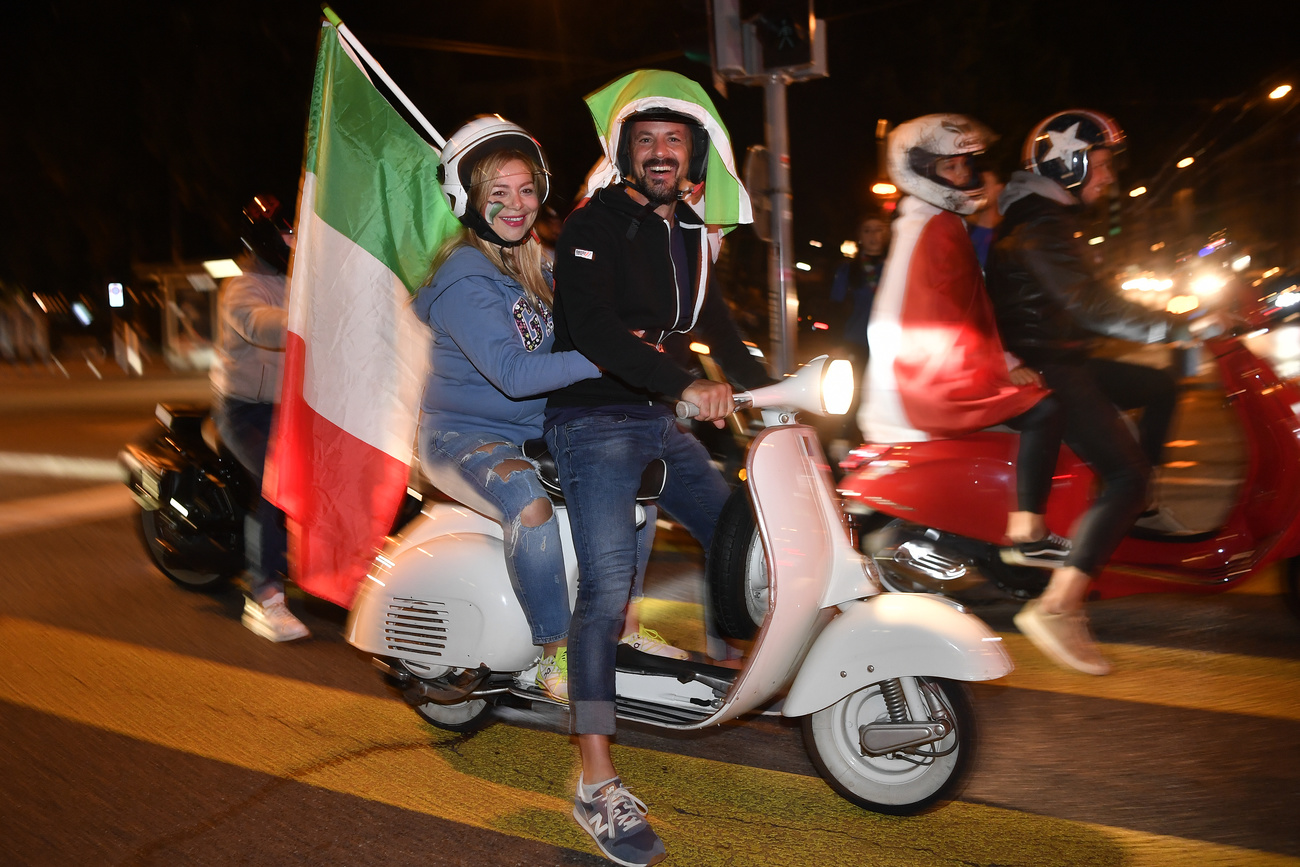 Fans on a Vespa