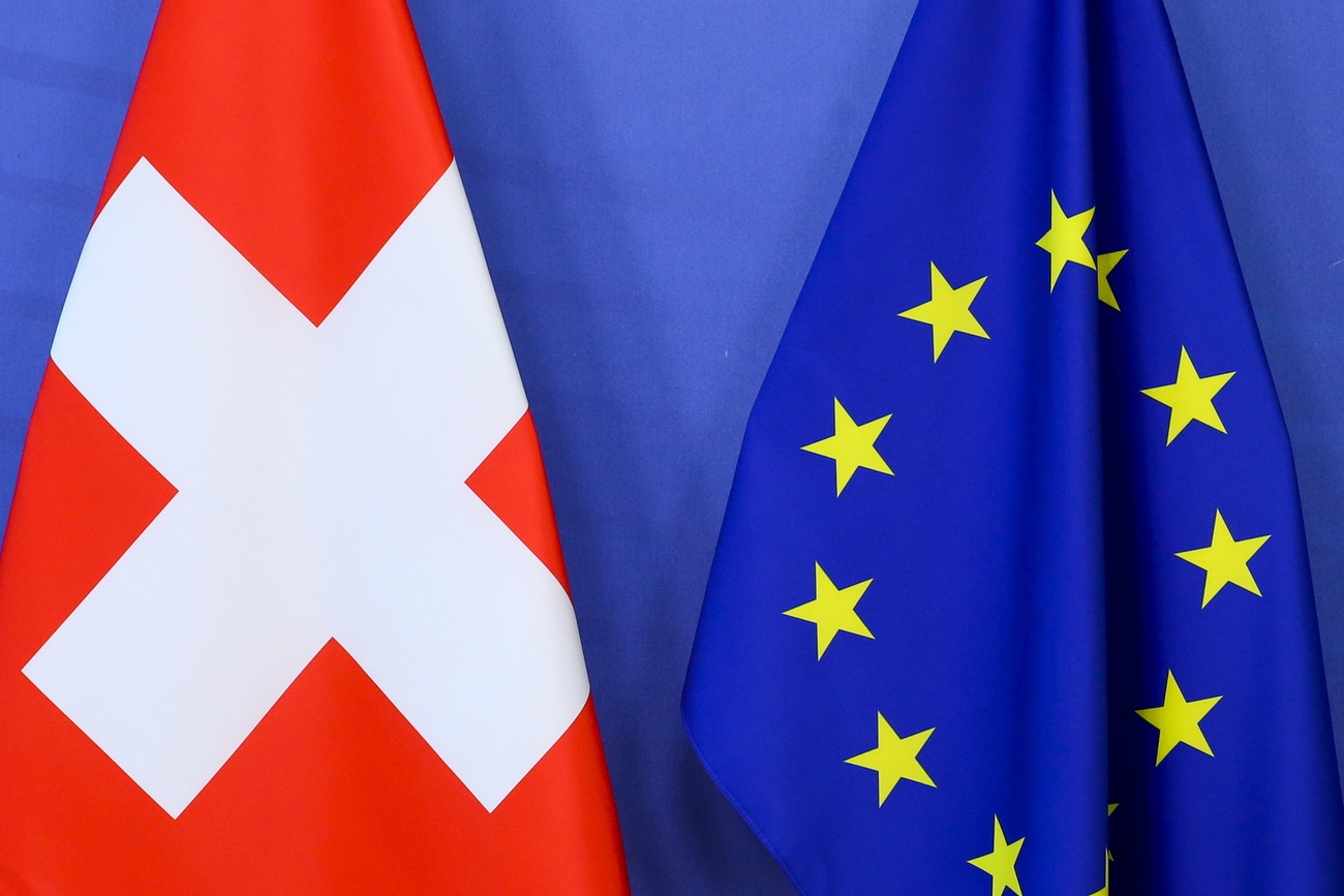 drapeau suisse et UE