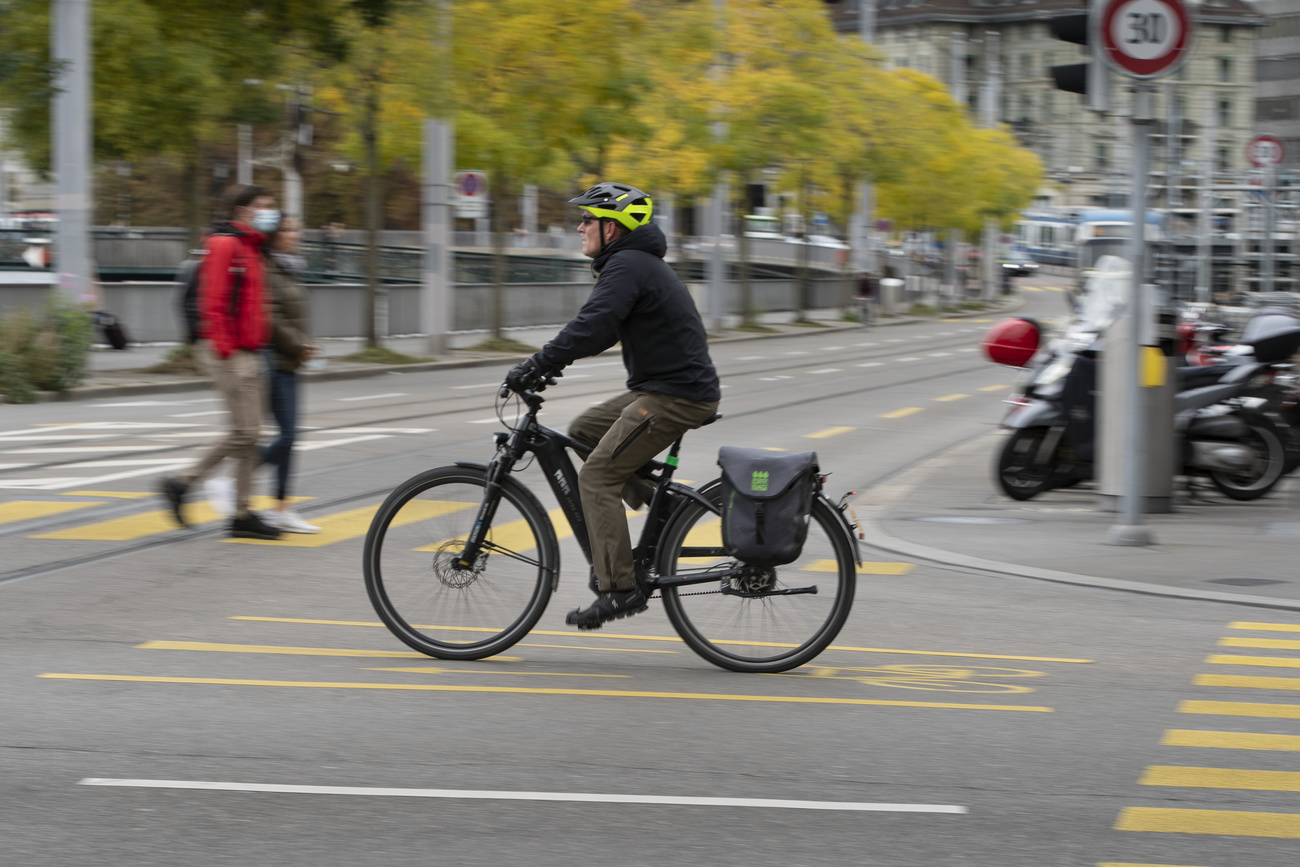 Chap on bike