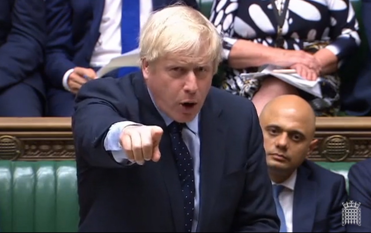 Boris Johnson in Parlamento.