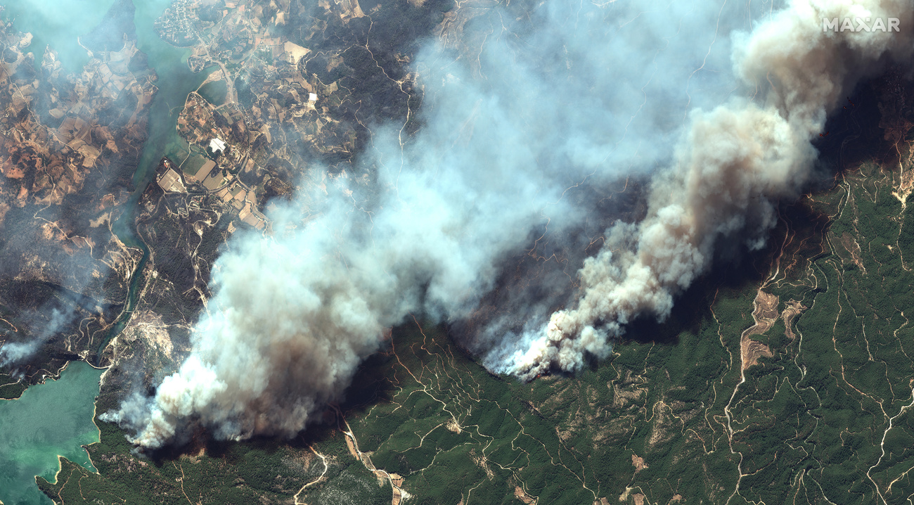 Gli incendi in Turchia visti dal satellite