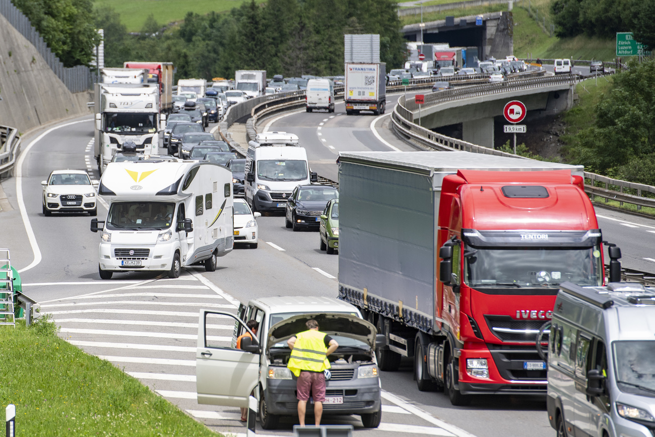 Traffic jam on a motorway