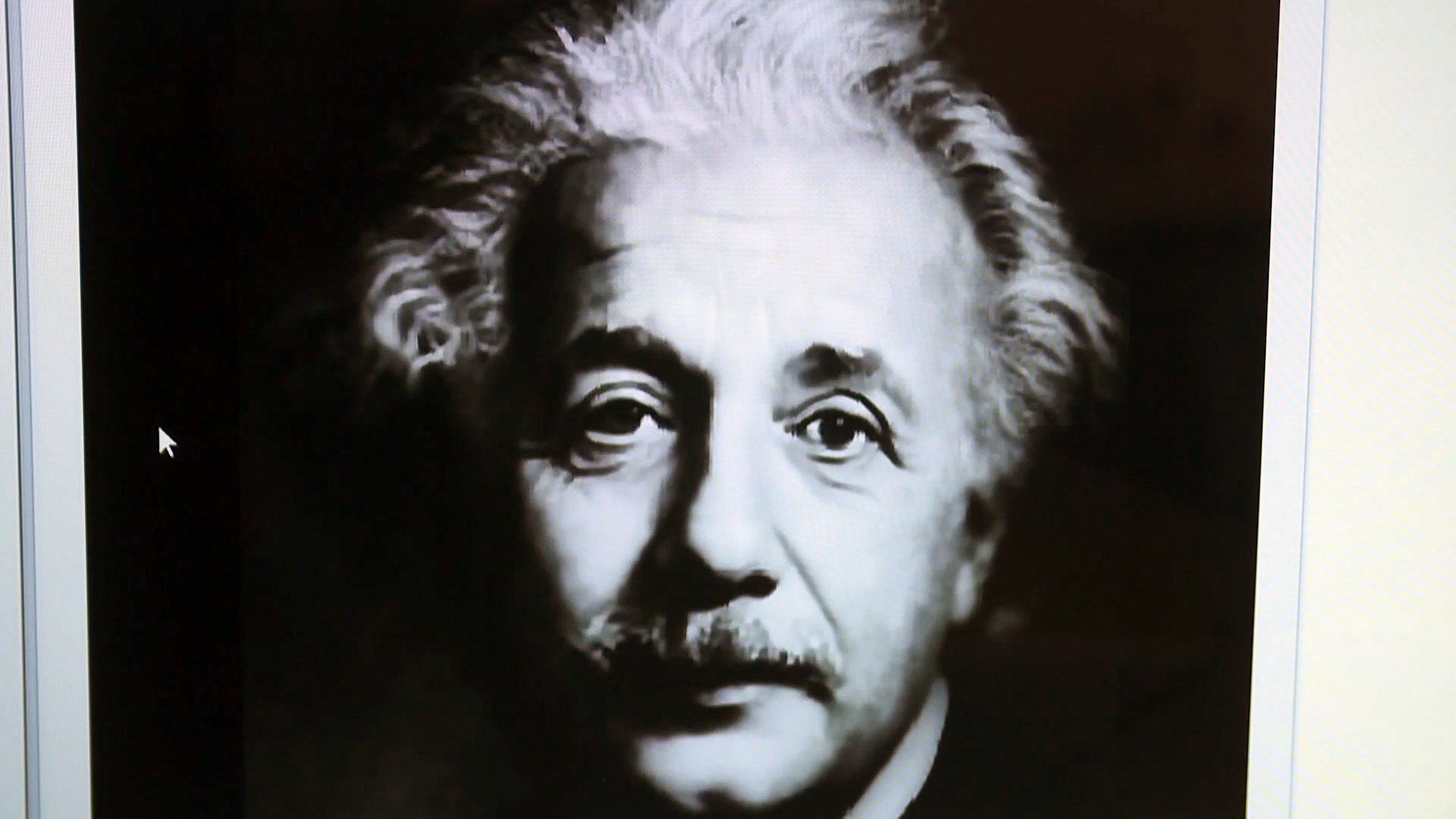 Imagen manipulada de Albert Einstein