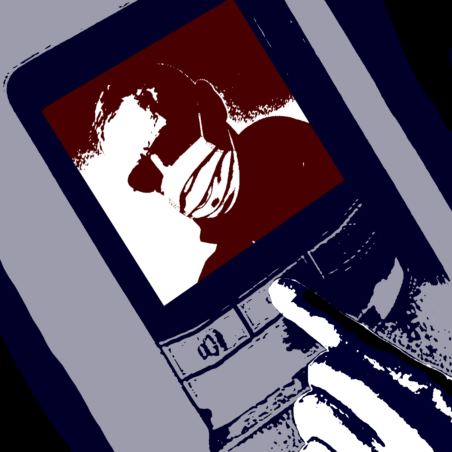رسم لصورة تظهر على شاشة اتصال داخلية