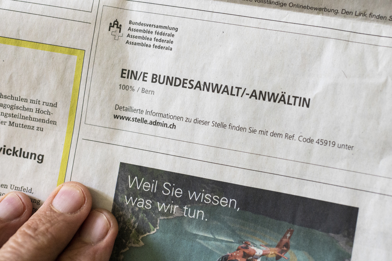 Inserat Bundesanwaltschaft