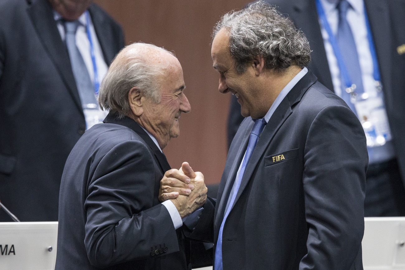 Sepp Blatter con Michel Platini.