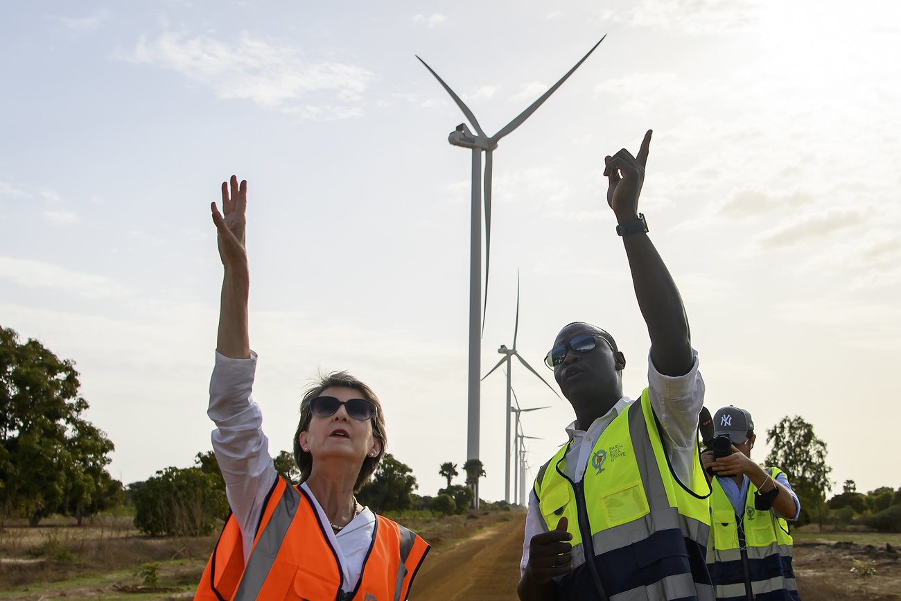 Sommaruga at a wind farm in Senegal