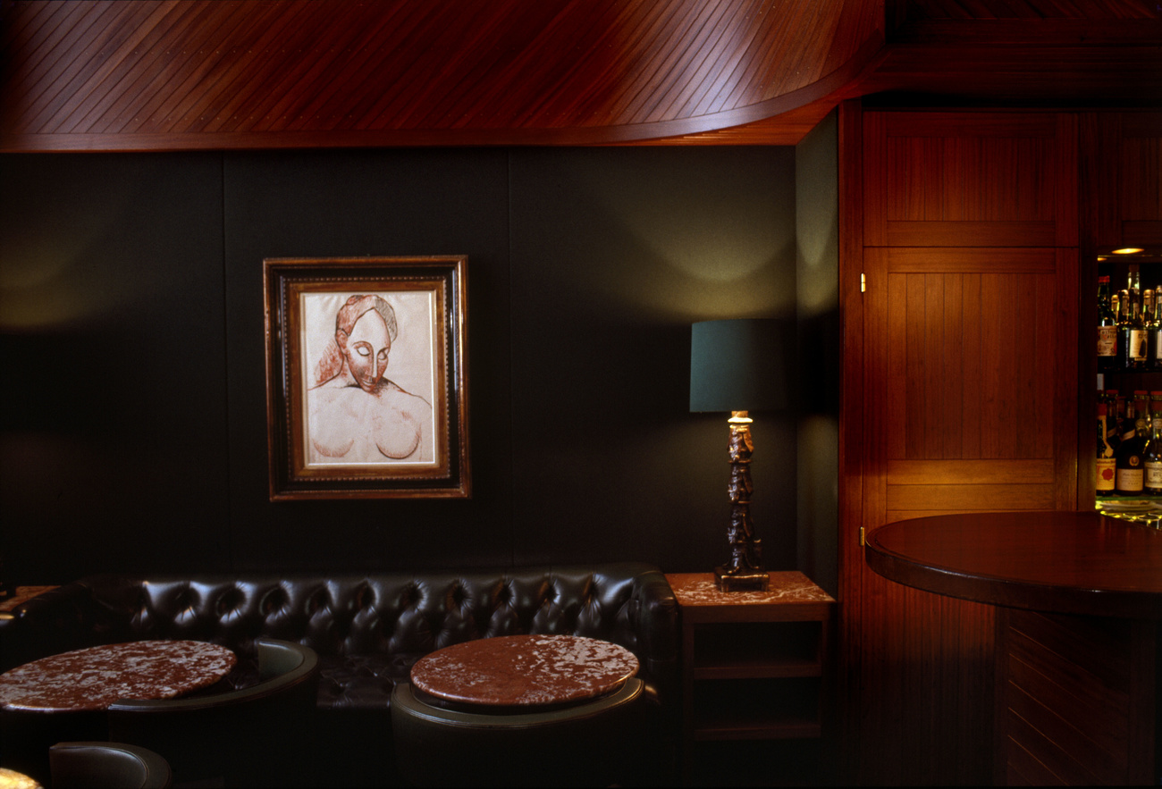 Interieur in grün und braun