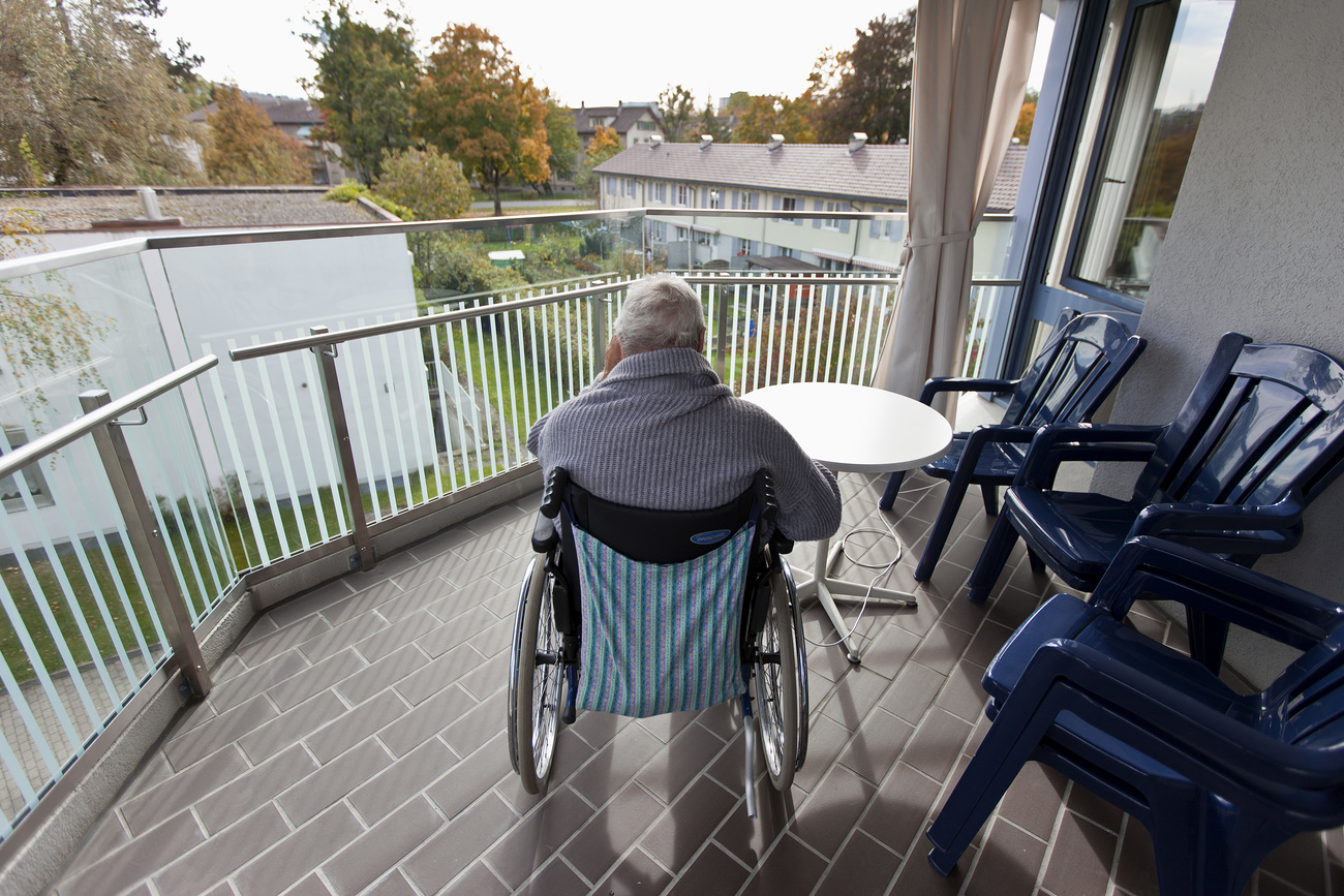 Old man on balcony