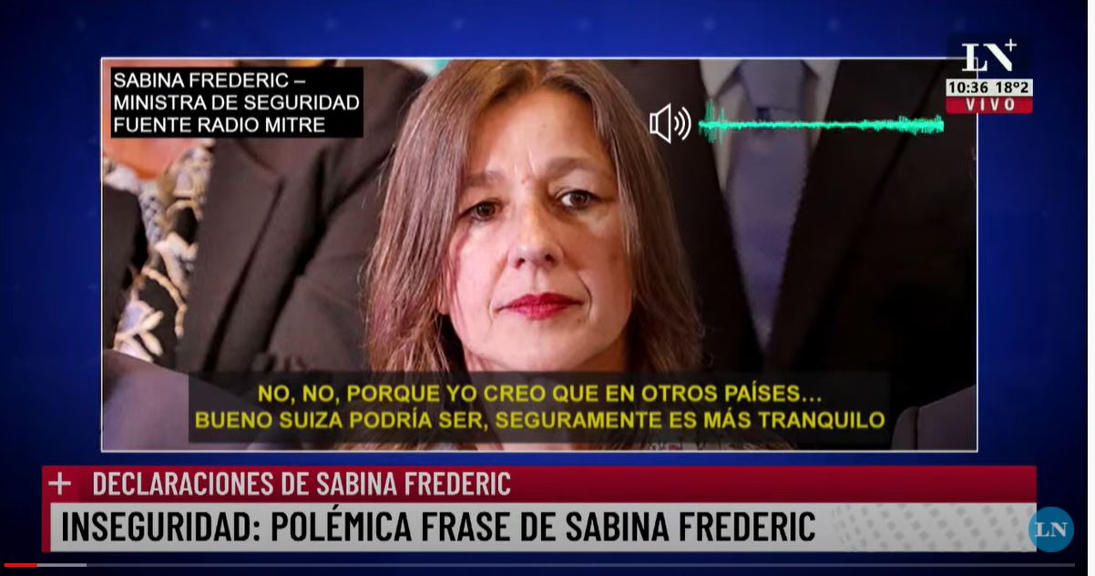 阿根廷安全部長Sabina Frederic。
