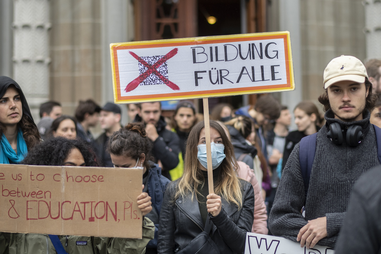 Studenti in protesta.