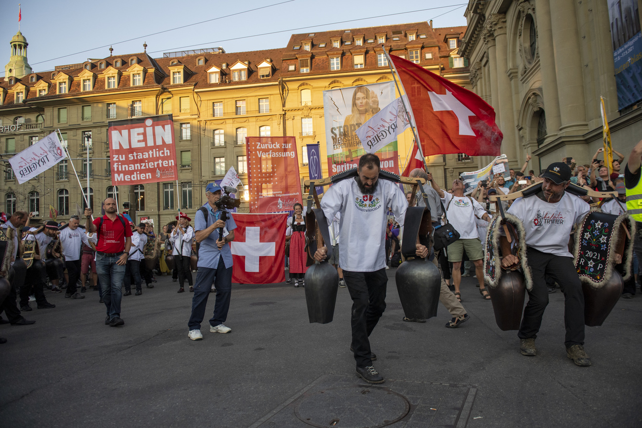 Demonstrators in Bern