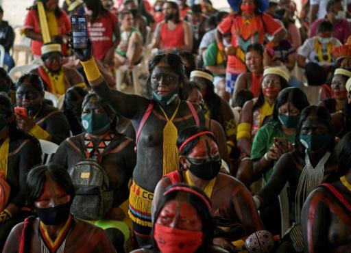 Miles de mujeres indígenas protestan contra Bolsonaro en Brasilia - SWI ...