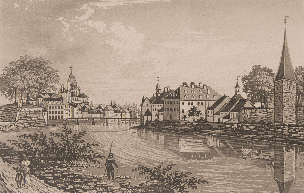 Vue de la ville de Soleure au 18e siècle.