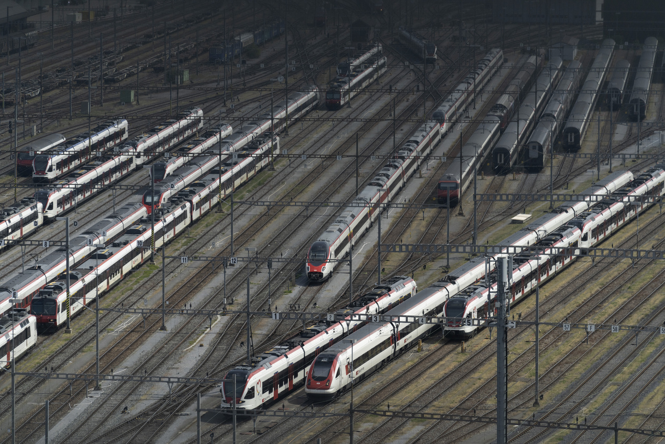 SBB trains in Basel.