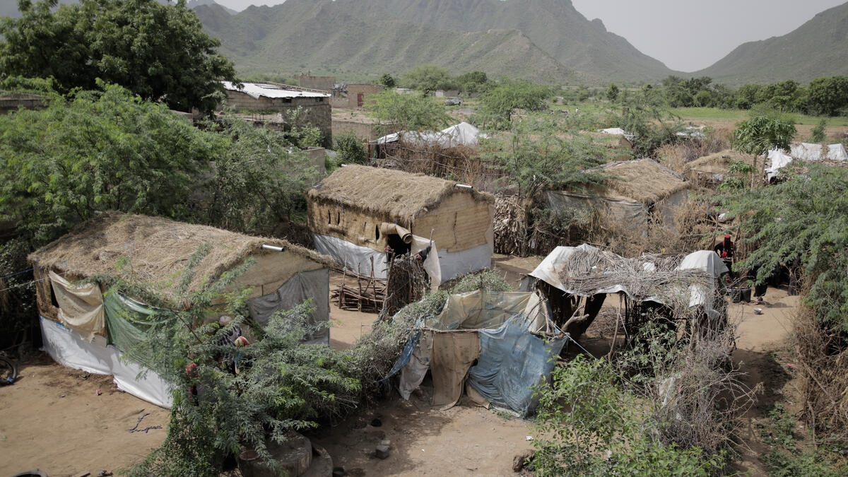 مخيم نازحين داخل اليمن