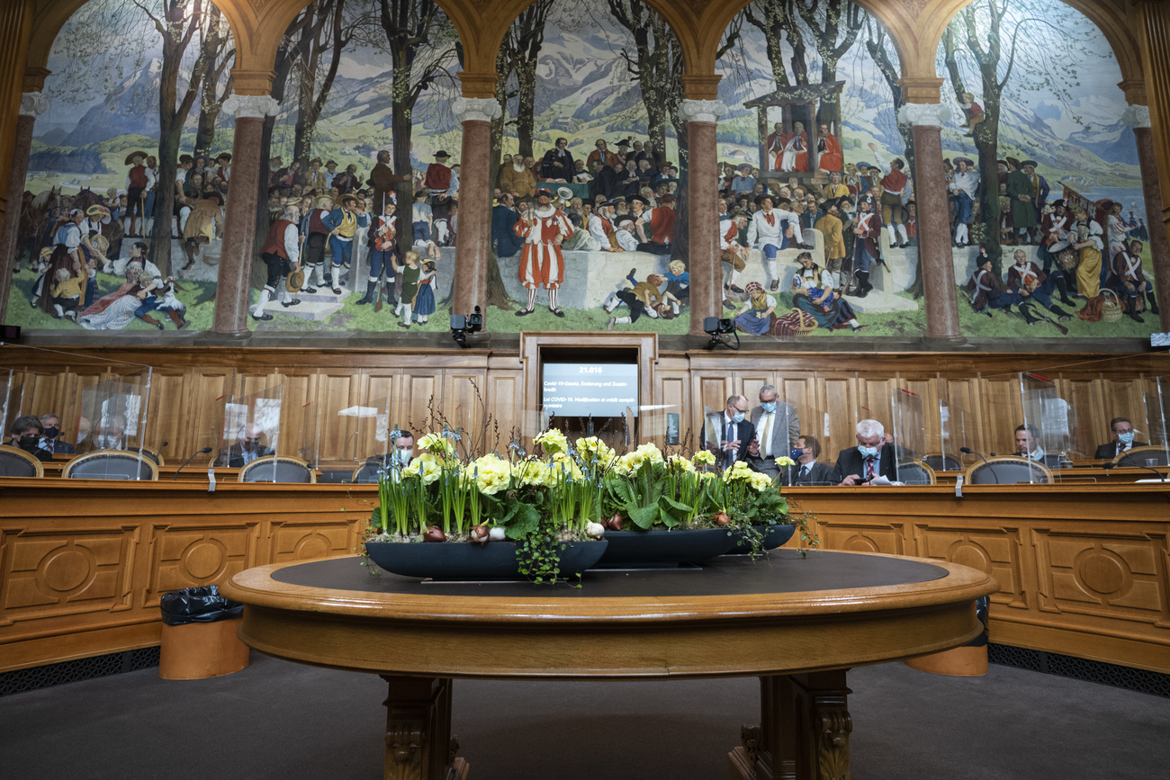 L affresco nell aula del Consiglio degli Stati