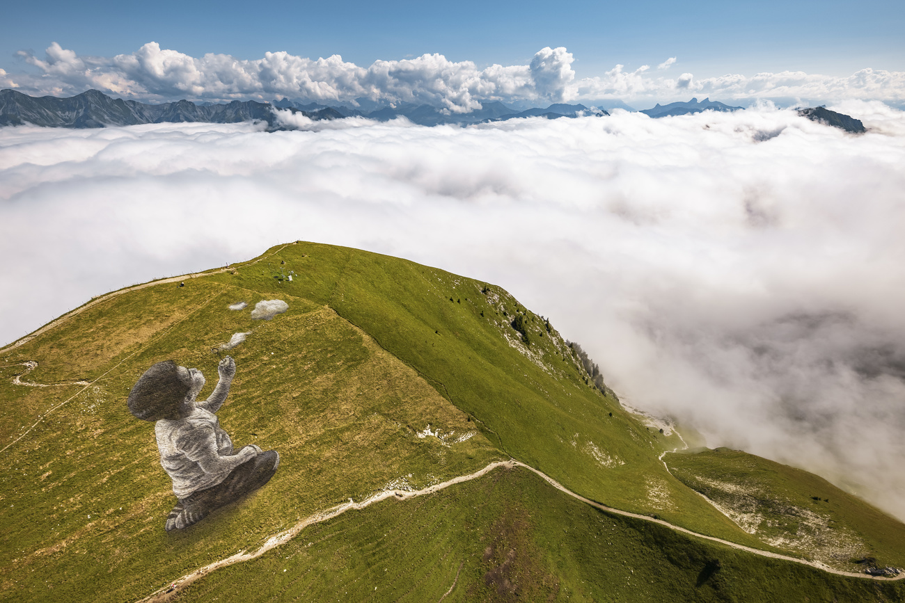 artwork on mountain