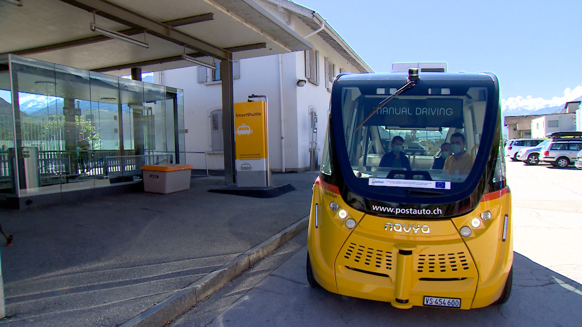 Autobús autónomo en Uvrier