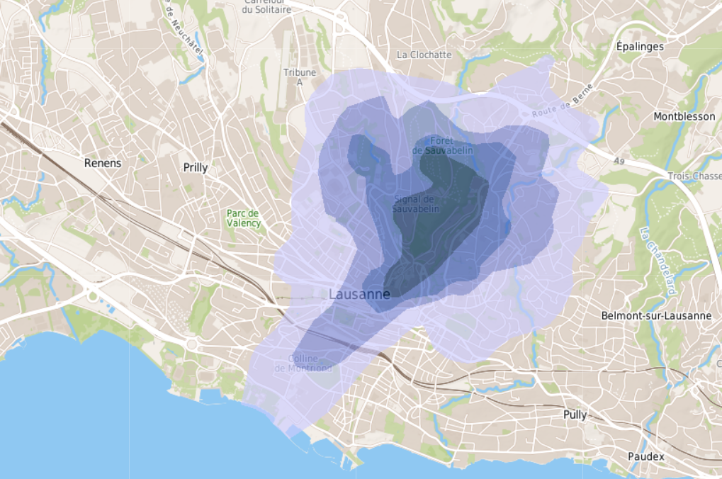 Dioxin levels in Lausanne.