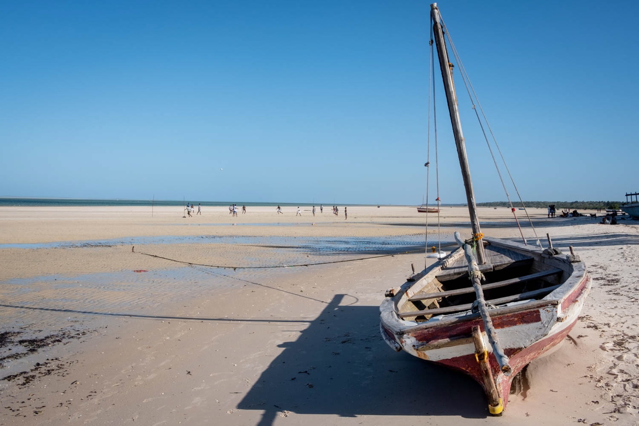 Fishing boat on beach