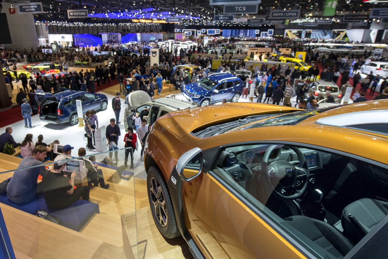 Vue du salon automobile de Genève