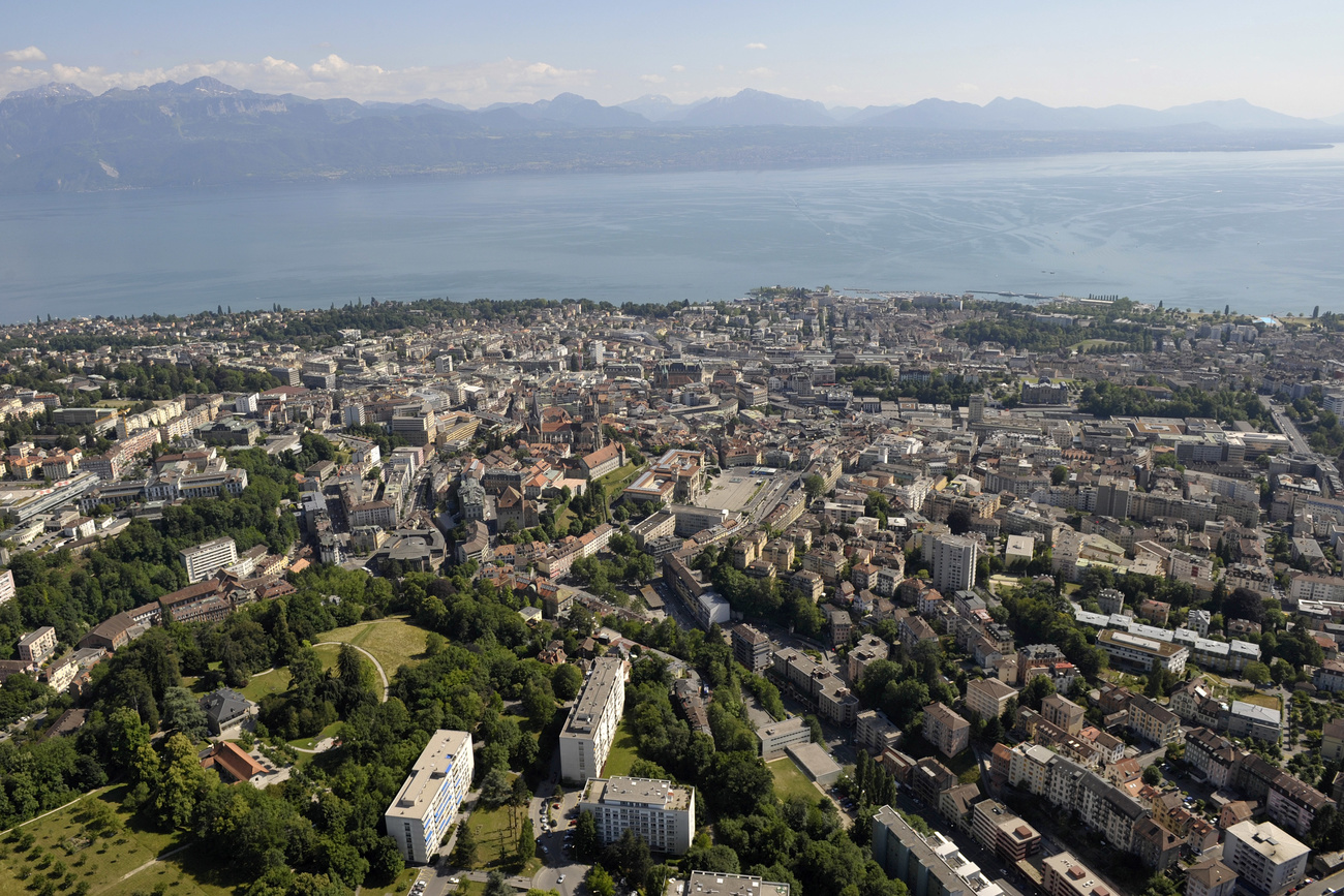 Aerial view of Lausanne