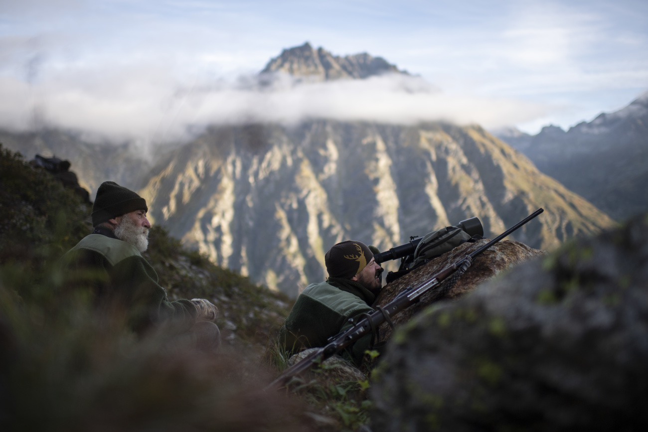 Hunters in canton Graubünden.