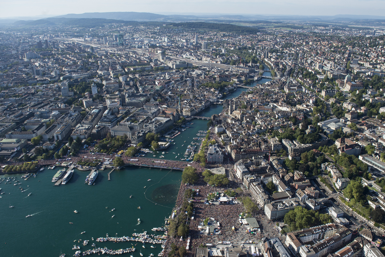 Aerial view of Zurich