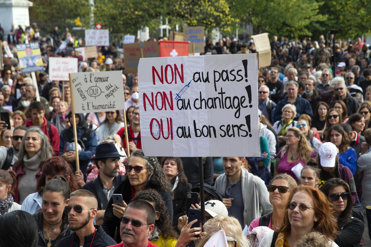 Protesters in Geneva