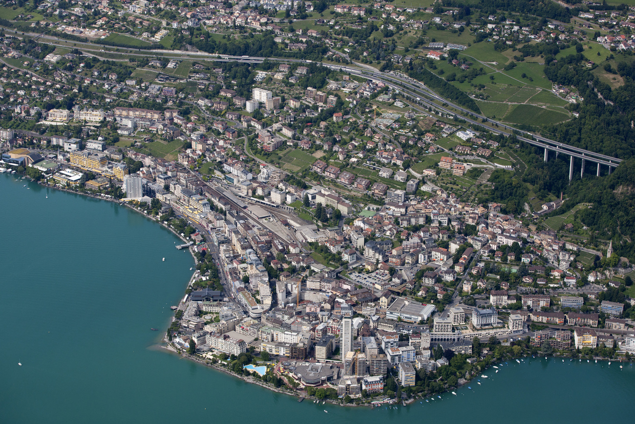 Aerial view of Montreux