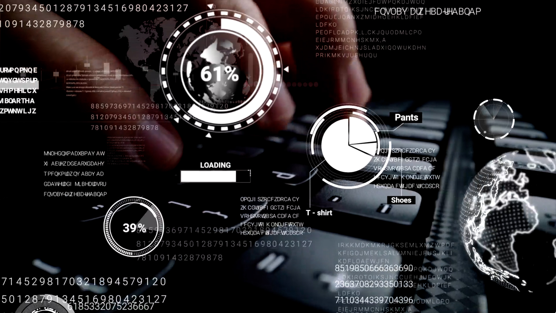 una tastiera di un computer con sopra cifre e grafici