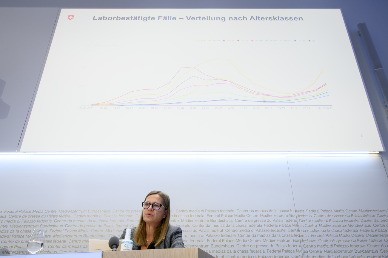 Femme devant un énorme écran avec un graphique