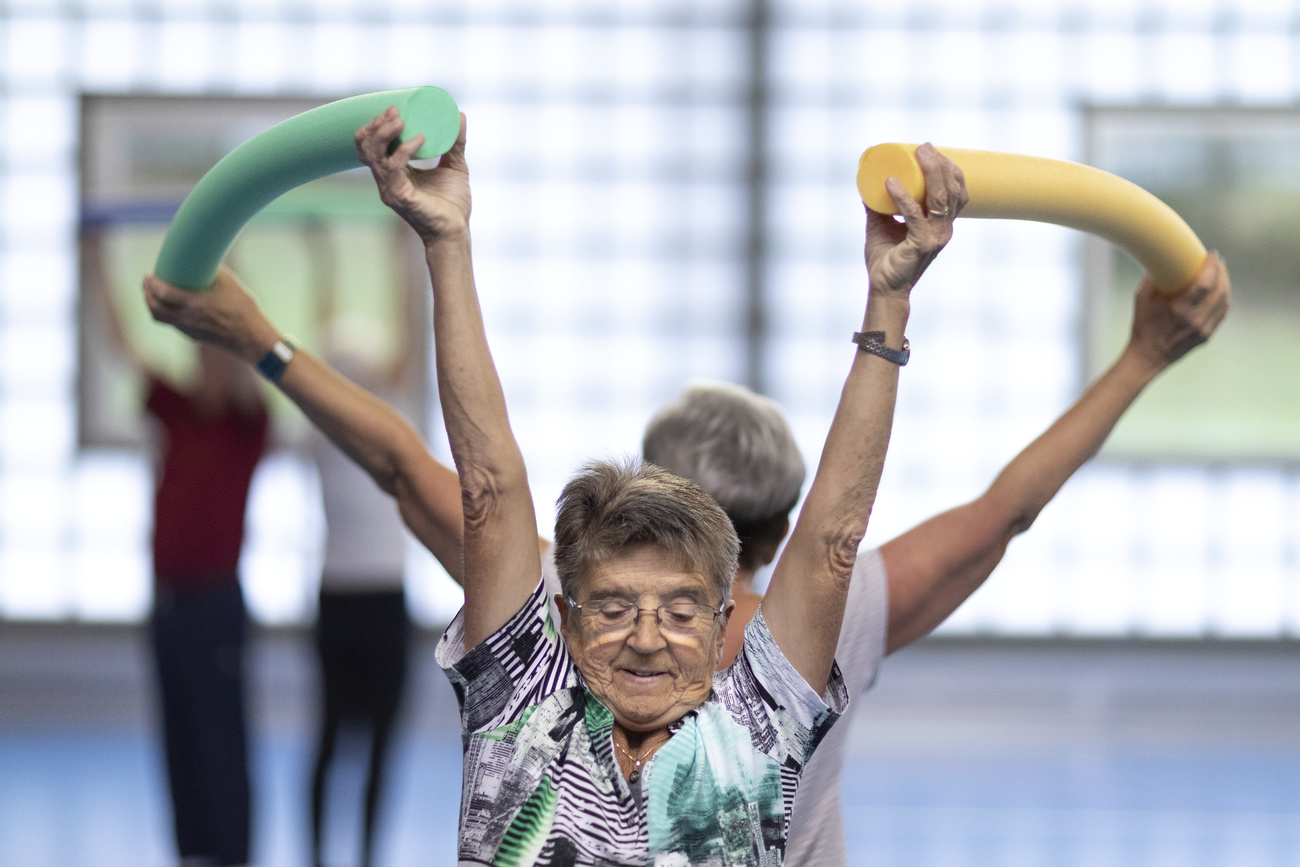 Elderly women exercising