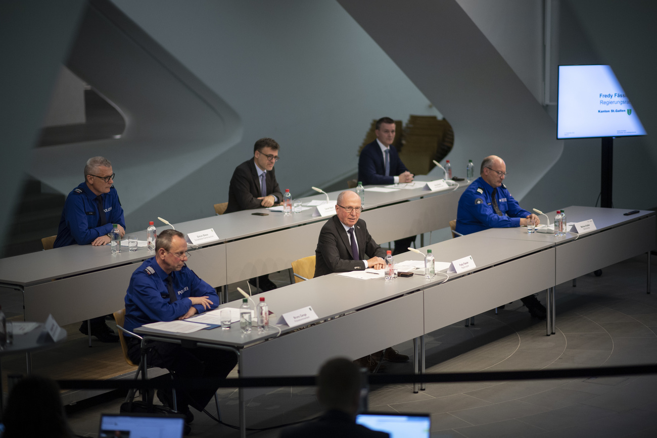 La conferenza stampa odierna delle autorità cantonali sangallesi.