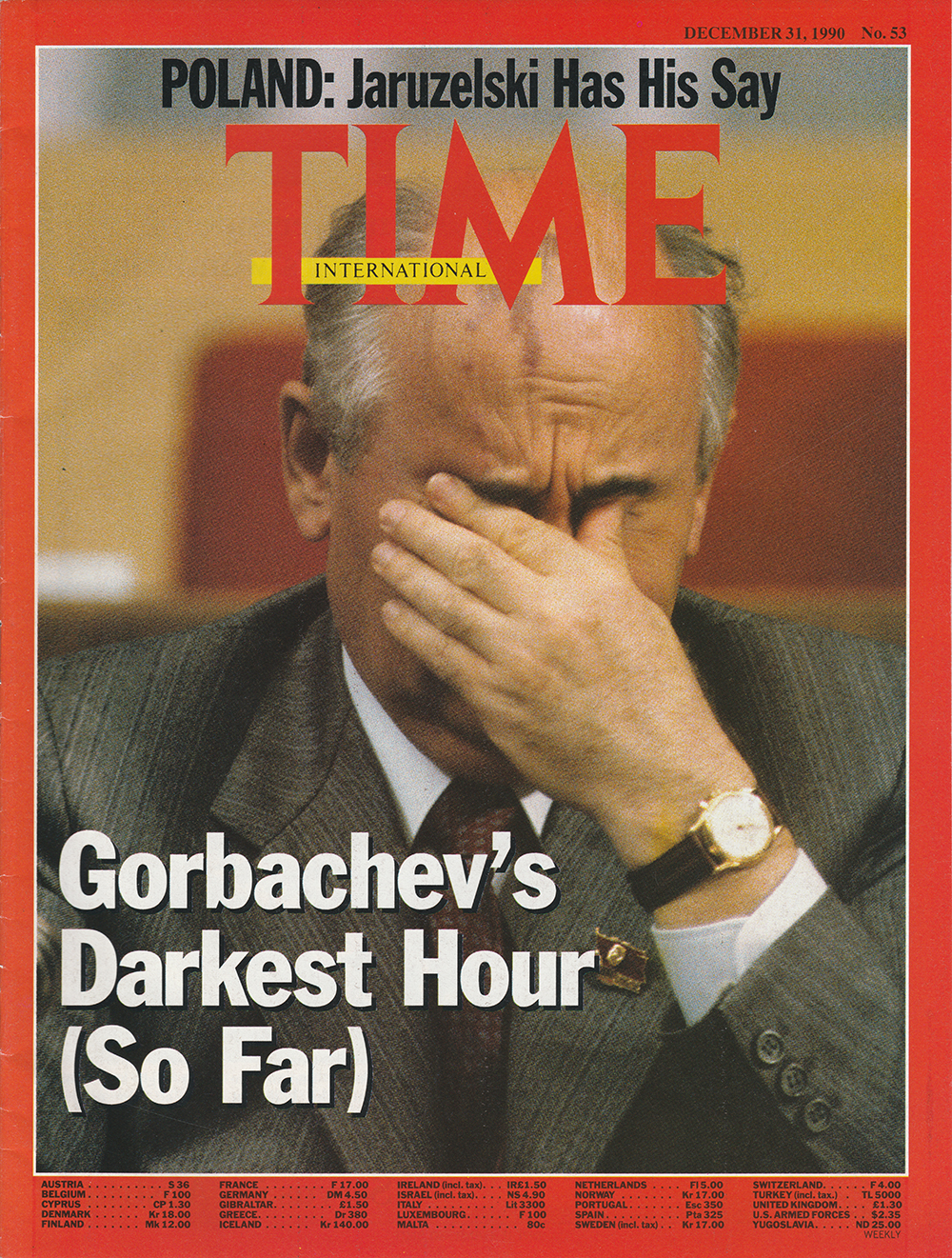 Couverture du magazine Time avec Gorbatchev