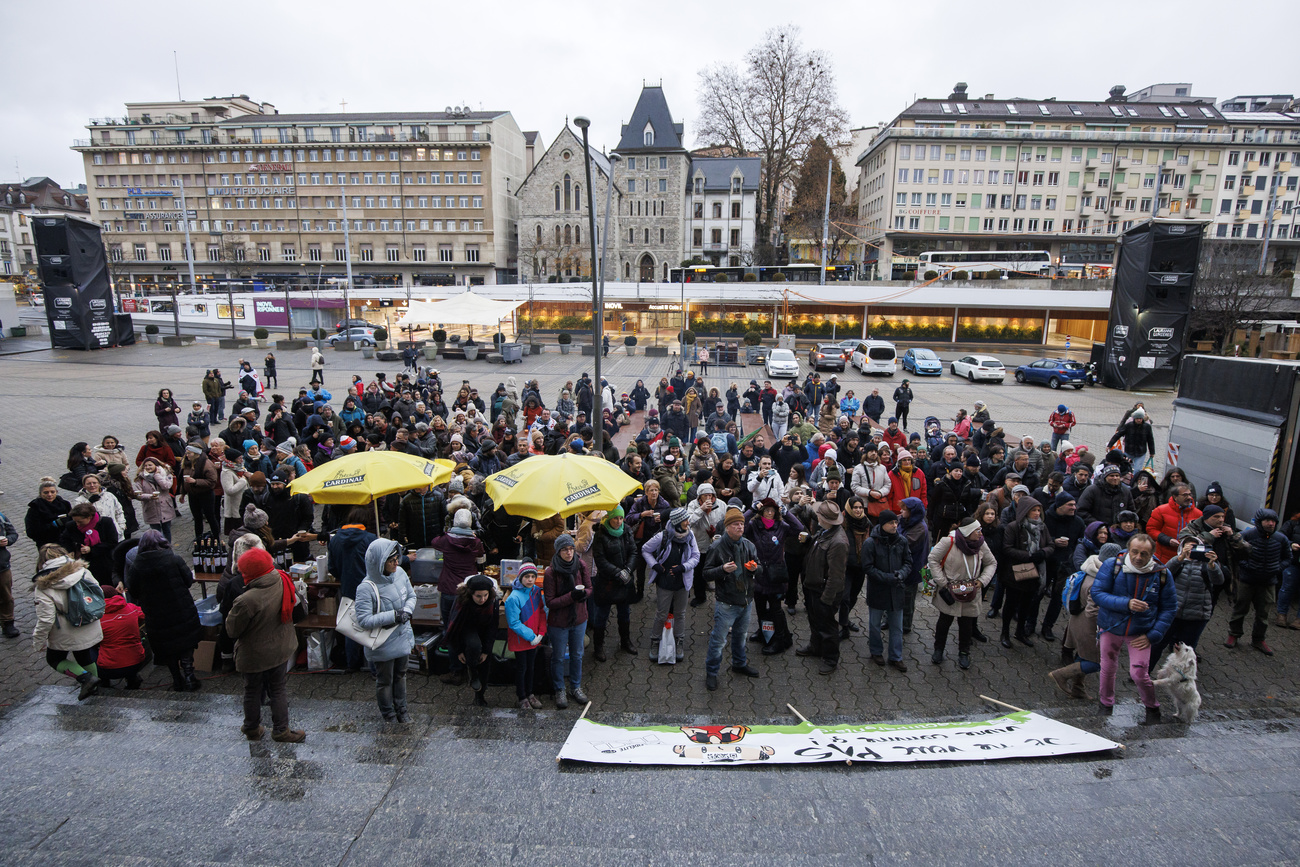 Manifestation en ville de Lausanne