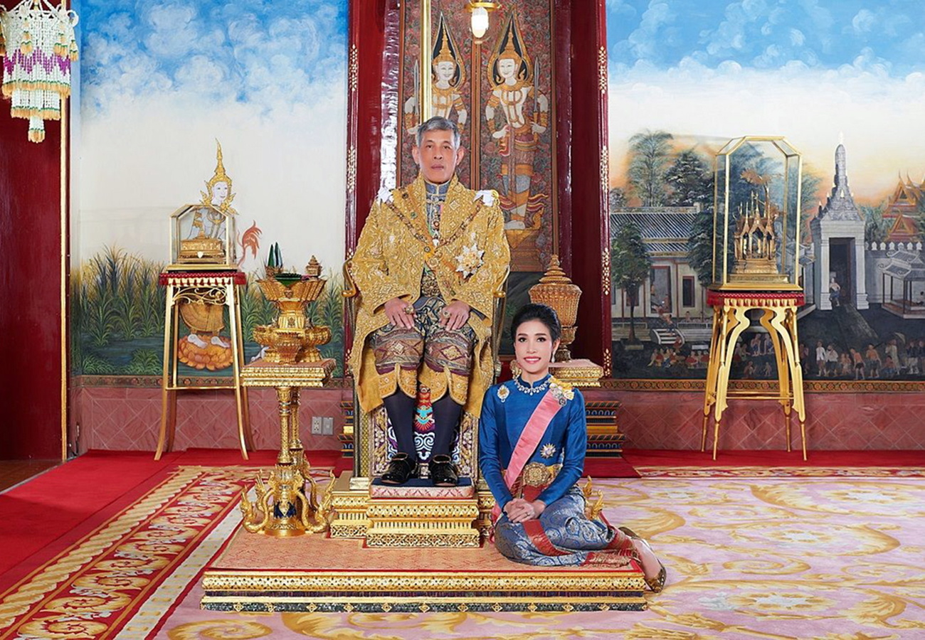 Der thailändische König Vajiralongkorn und seine Frau